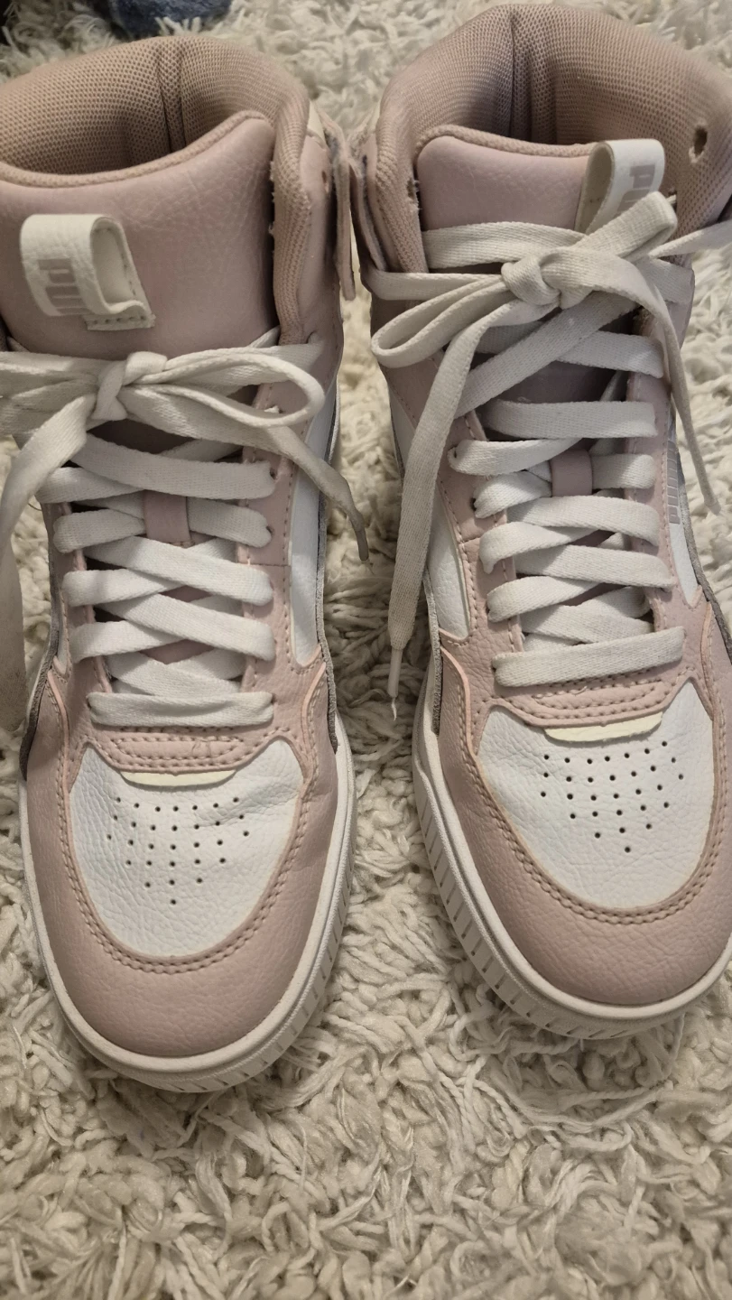 Puma High-Top Sneakers - Pink/White