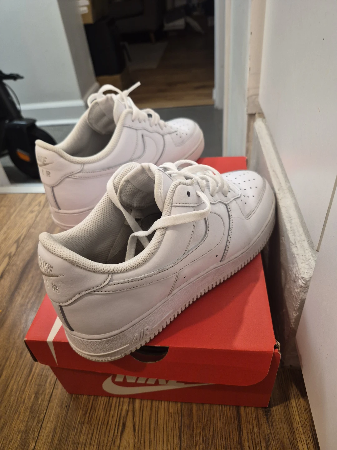Nike Air Force 1 White Sneakers - Size 11 - photo 4
