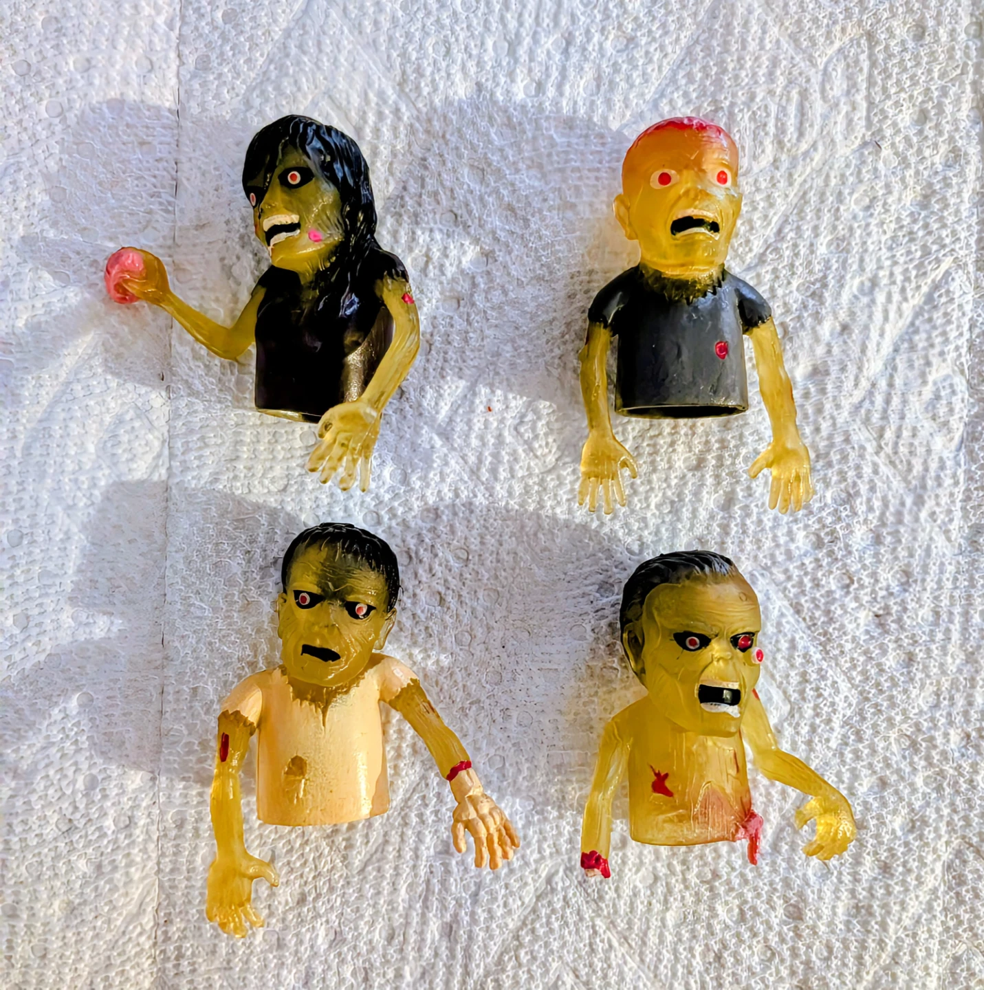 Set of 4 Vintage Zombie Figurines