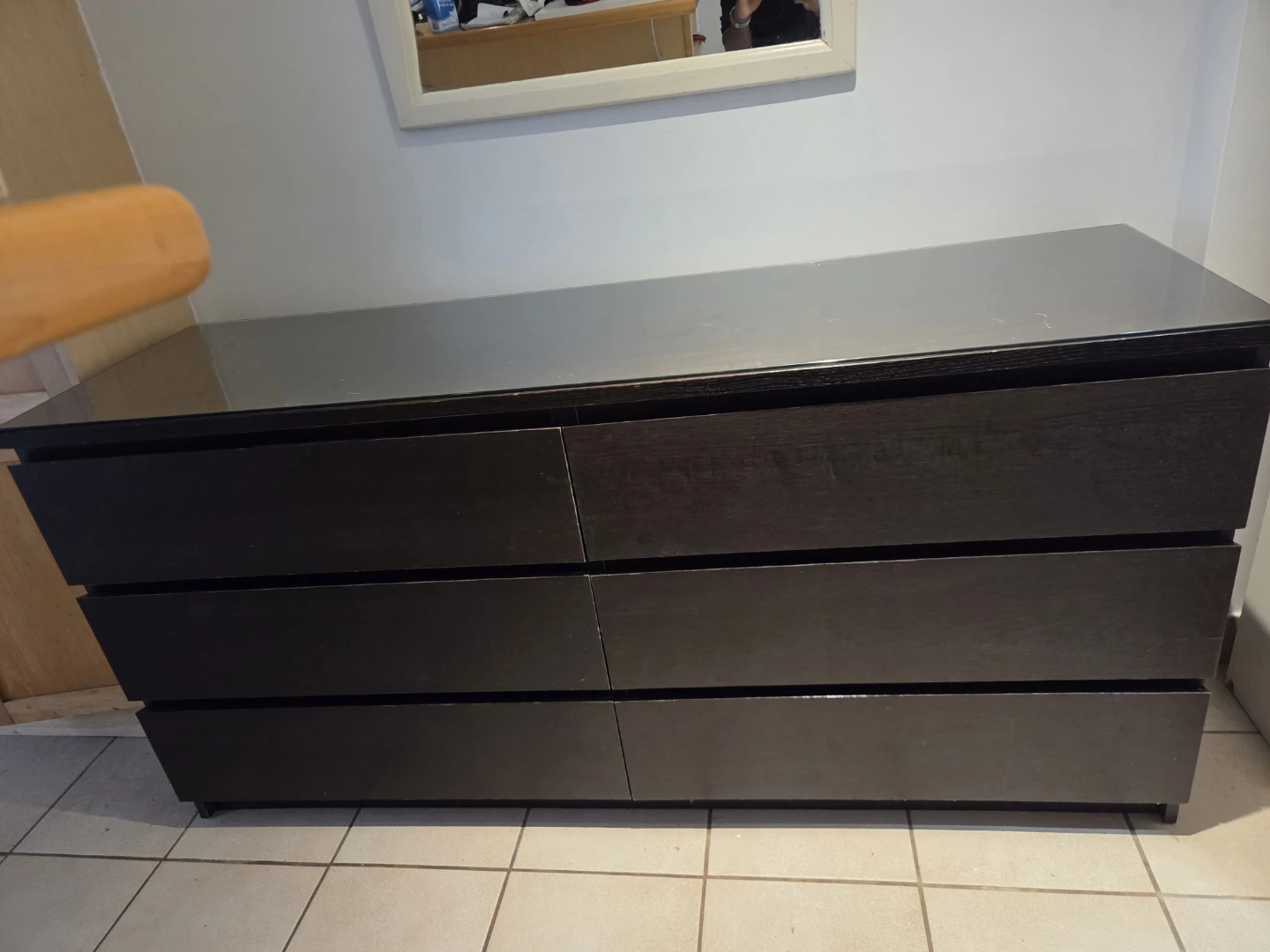 Ikea Malm Dark Brown 6-Drawer Dresser