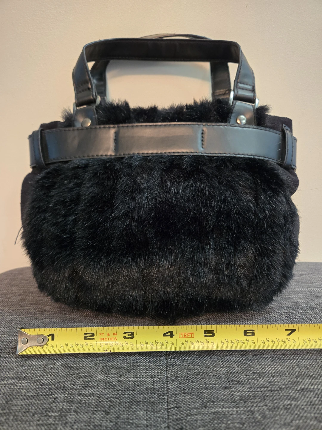 Black Faux Fur Handbag - photo 2
