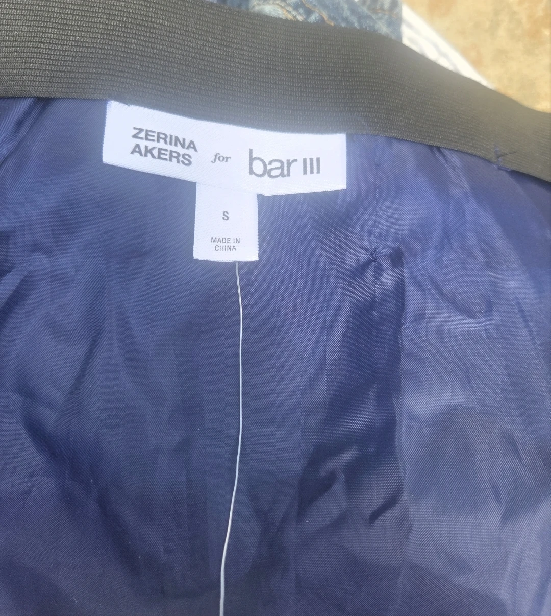 Bar III Zerina Akers Royal Navy Faux Leather Skirt Size S - photo 3