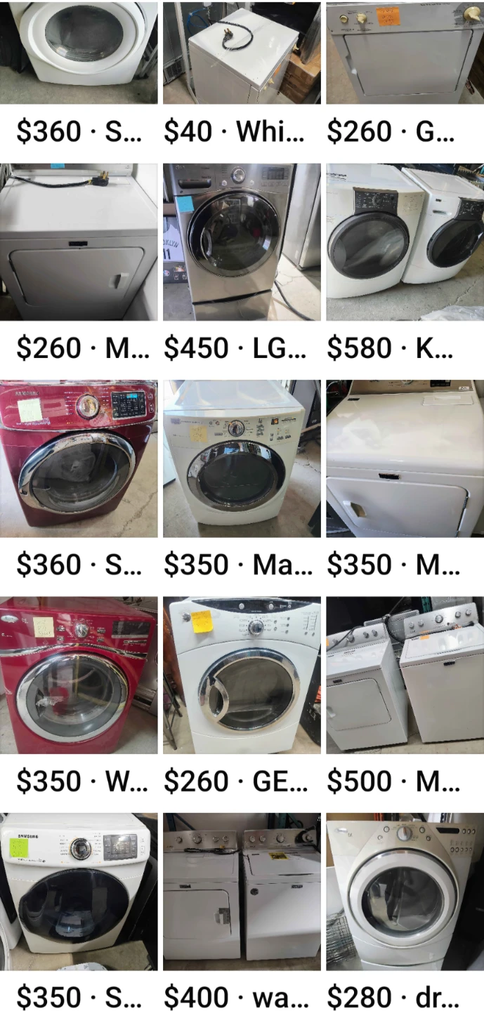 used dryer/washer