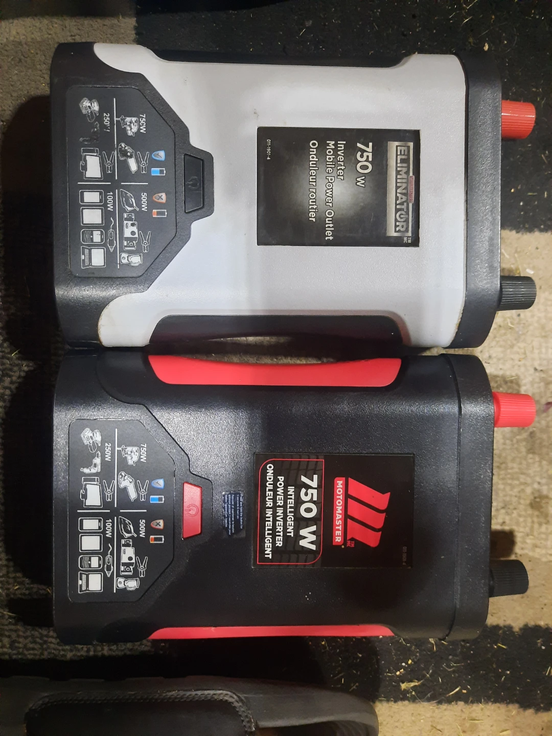 Eliminator & Motomaster 750W Power Inverters (2)