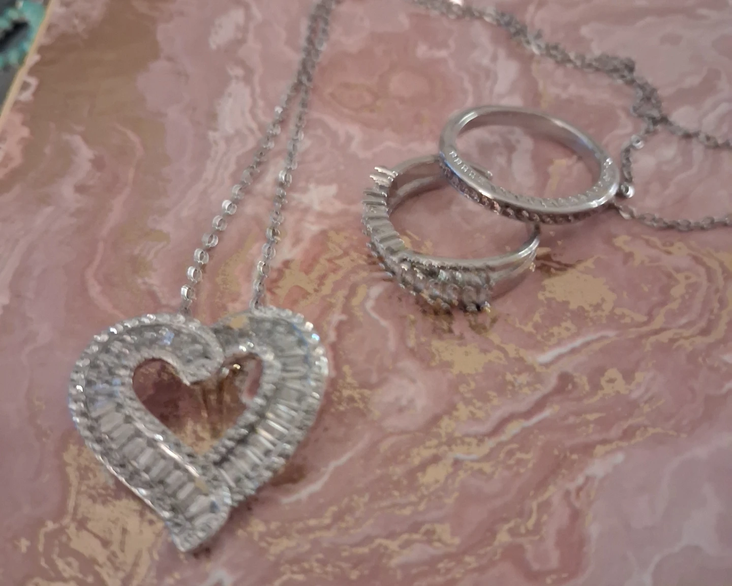 Heart Pendant Necklace and Ring Set - photo 4