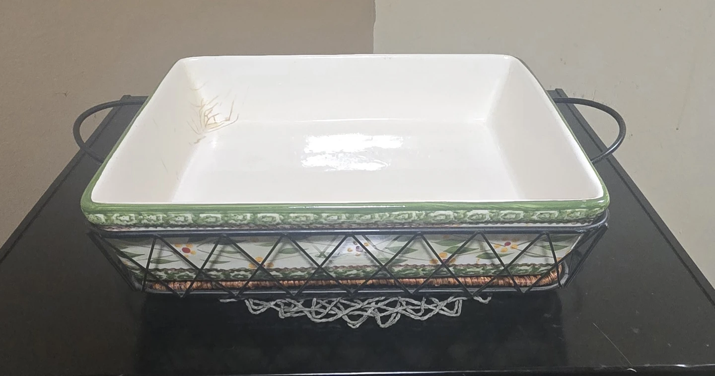 Temp-tations by Tara "Olive Branch" 4-Piece Ceramic Bakeware Set