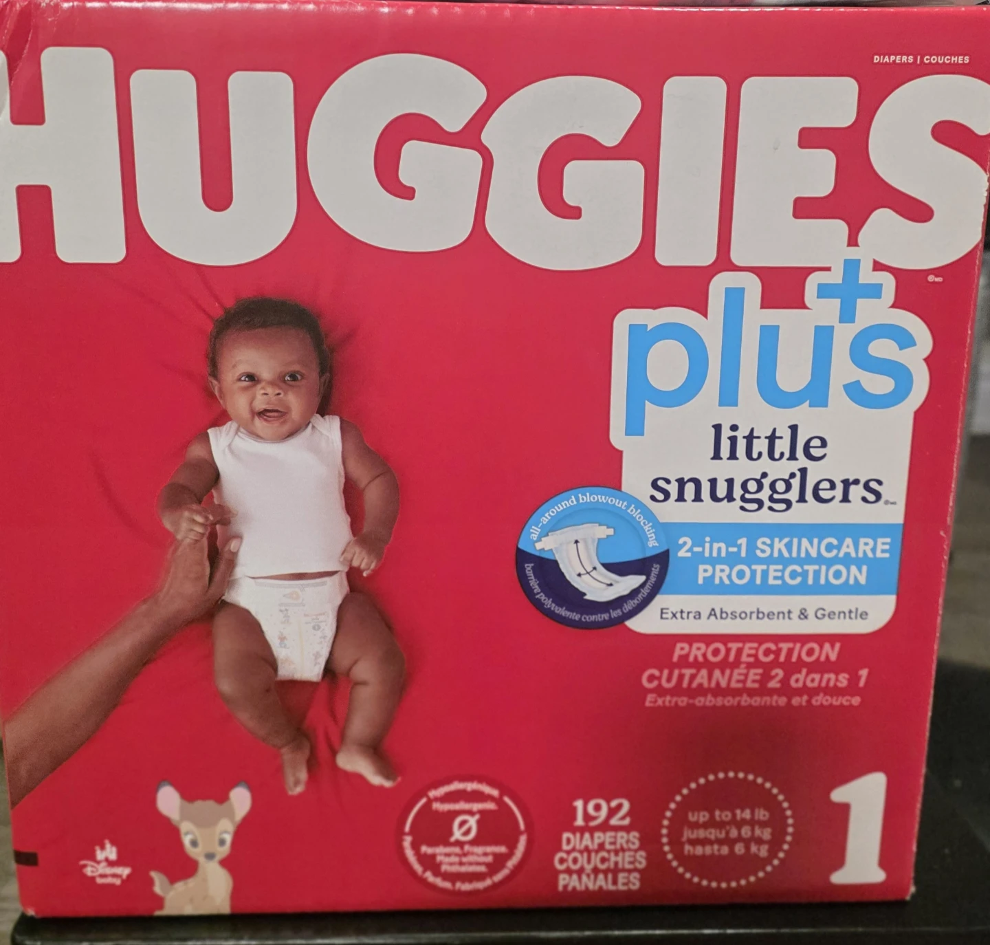 Huggies Plus Little Snugglers Diapers - Size 1-192 count