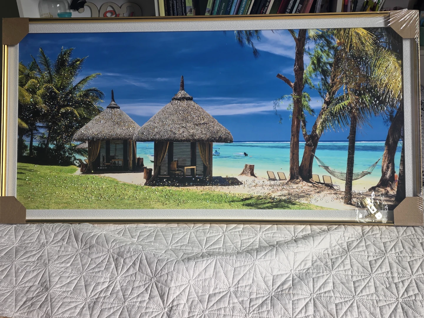 Framed Tropical Beach Hut Wall Art - photo 2