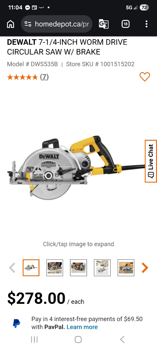 DEWALT 7-1/4" Worm Drive Circular Saw - photo 3