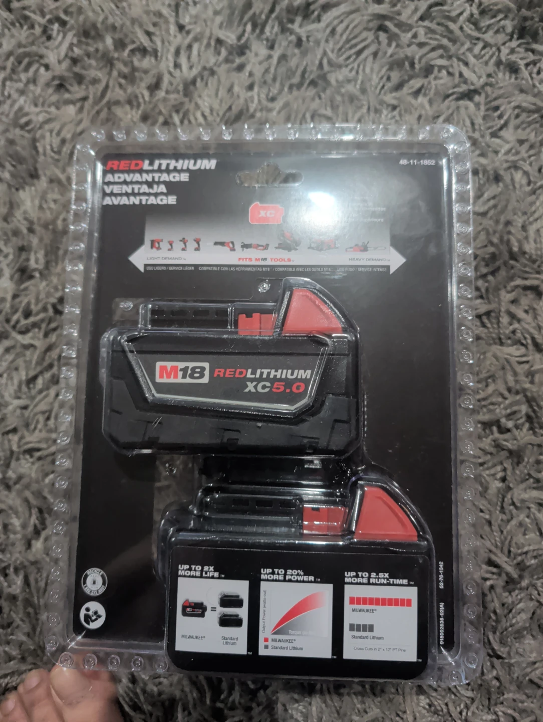 Milwaukee M18 REDLITHIUM XC5.0 Battery 2-Pack - photo 2