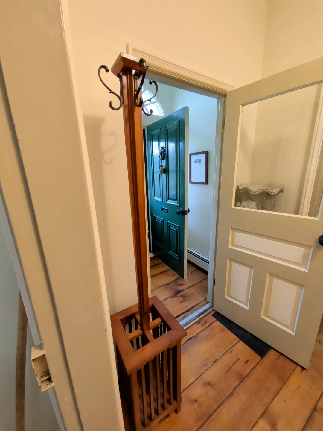Wooden Coat Rack with Umbrella Stand - photo 4