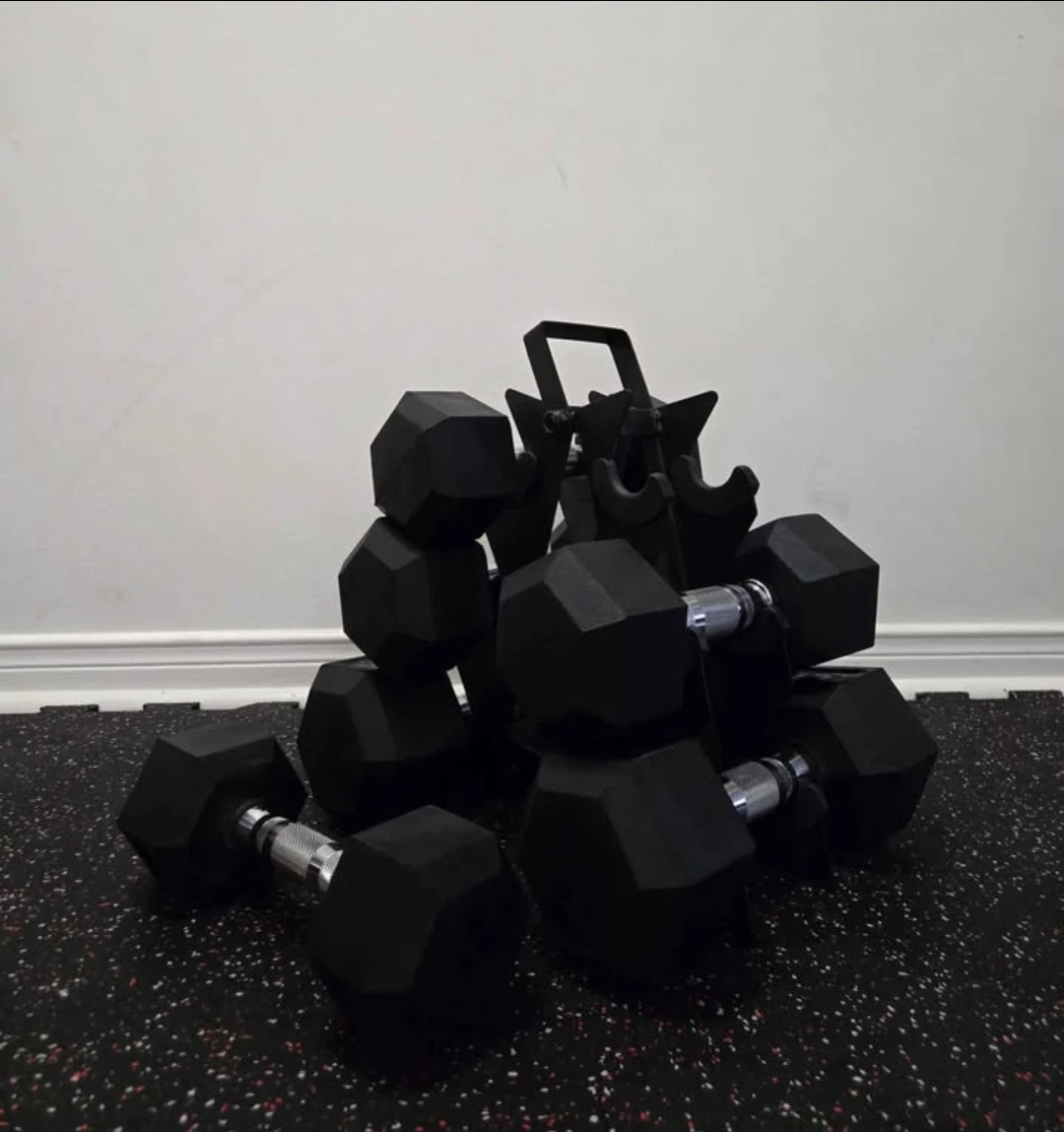 5lb to 120lb Rubber Hex Dumbbells, New. - photo 2