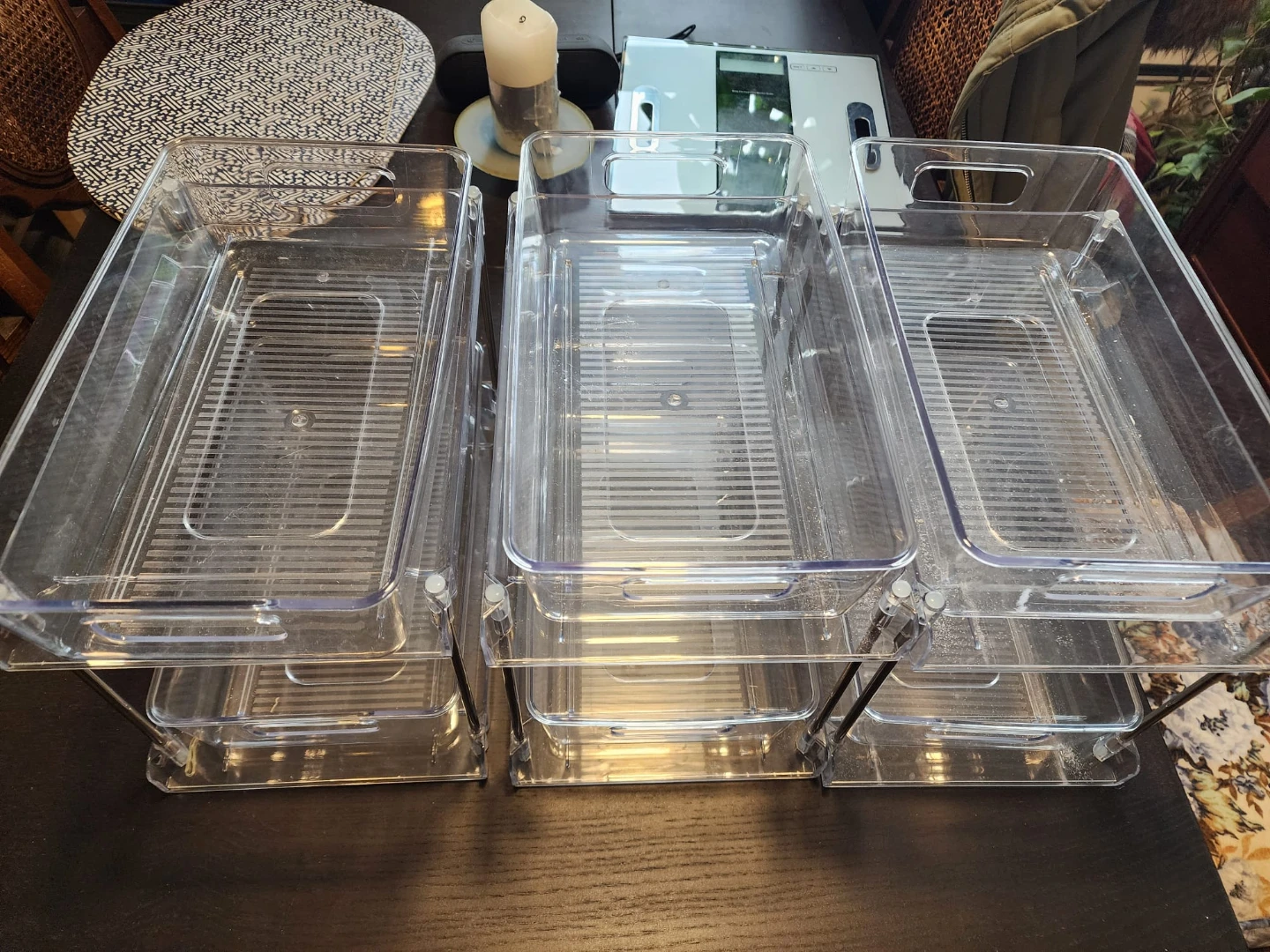 Clear 2-Tier Stackable Storage Bins - photo 2