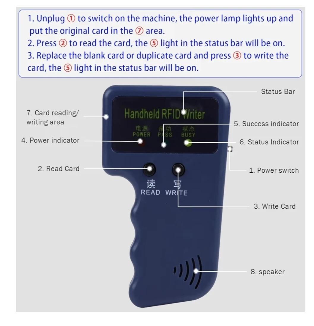 Handheld RFID Writer ID Card Copier - photo 2