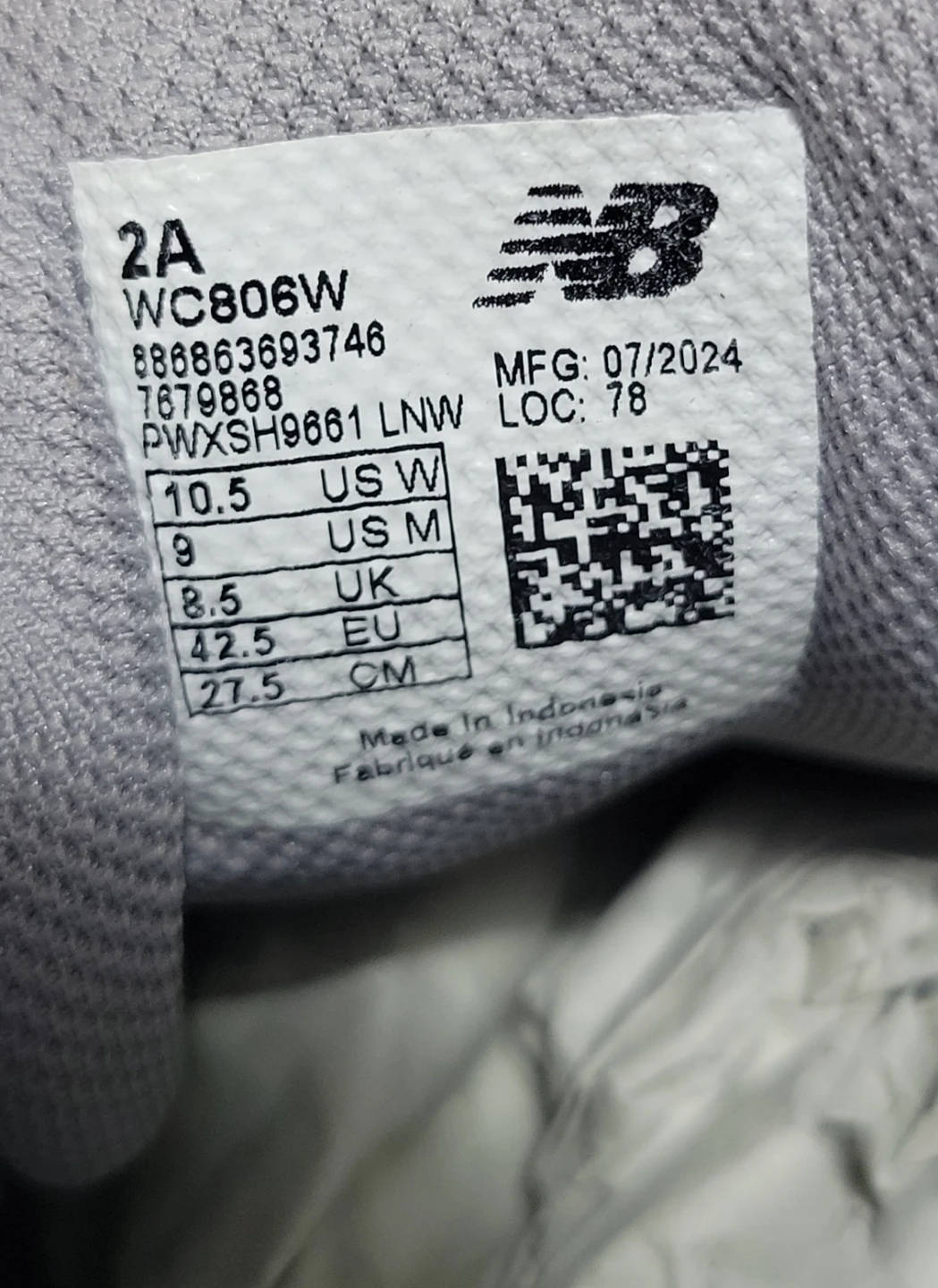 New Balance 806 Tennis Shoes White/Purple Size 10.5 - photo 5