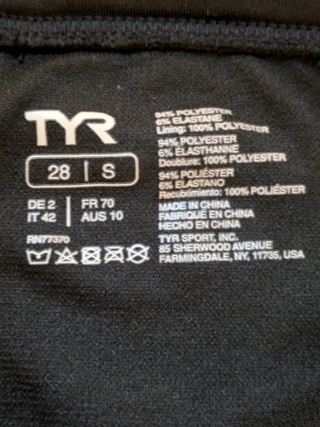TYR Swim Shorts Black Size S - photo 3