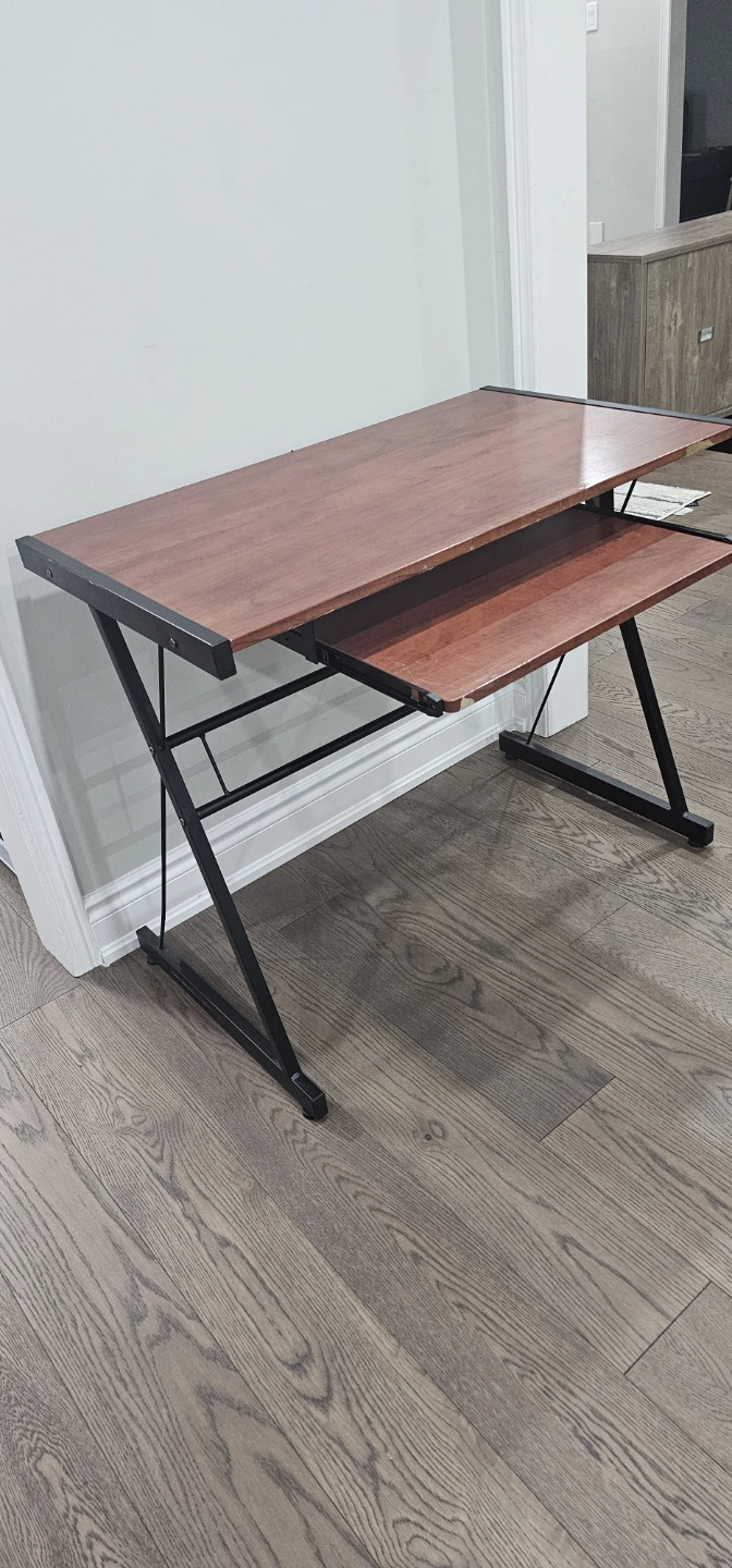 Computer Desk with Keyboard Tray - photo 2