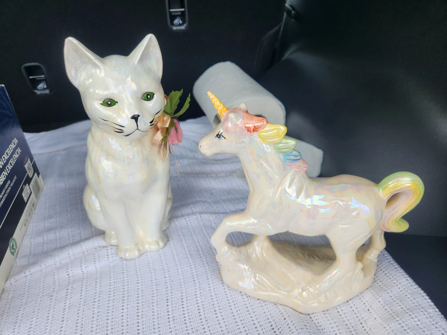 Ceramic Cat and Unicorn Figurines - photo 2