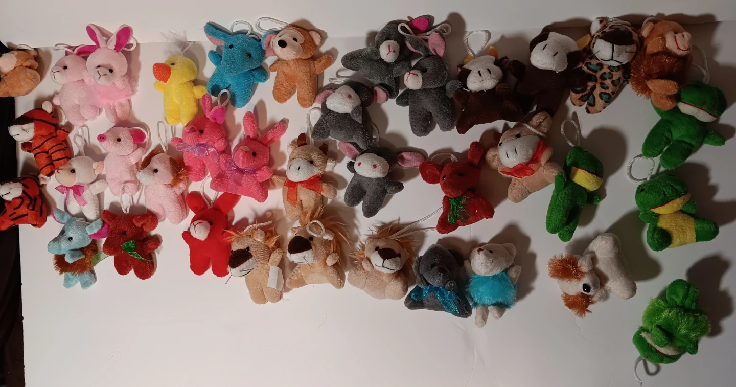 Assorted Plush Animal Keychains