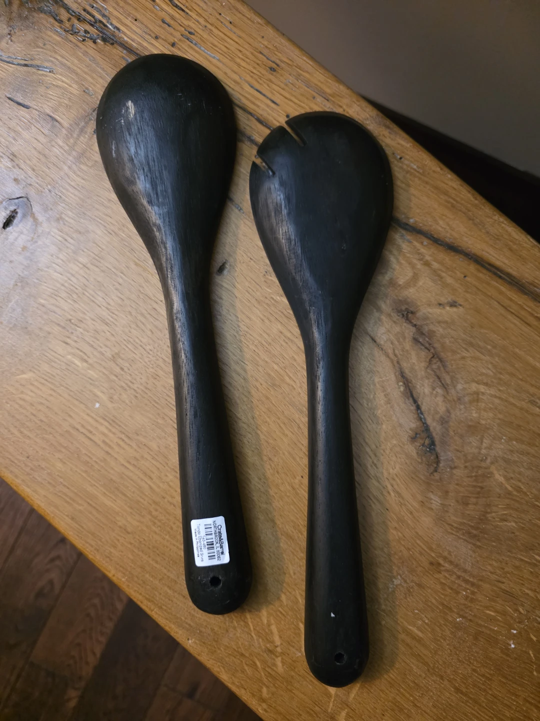 Crate & Barrel Wooden Salad Seving Spoons - photo 4