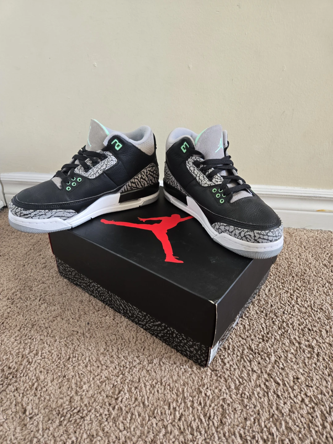 6Y Jordan 3 Retro WORE 2 TIMES