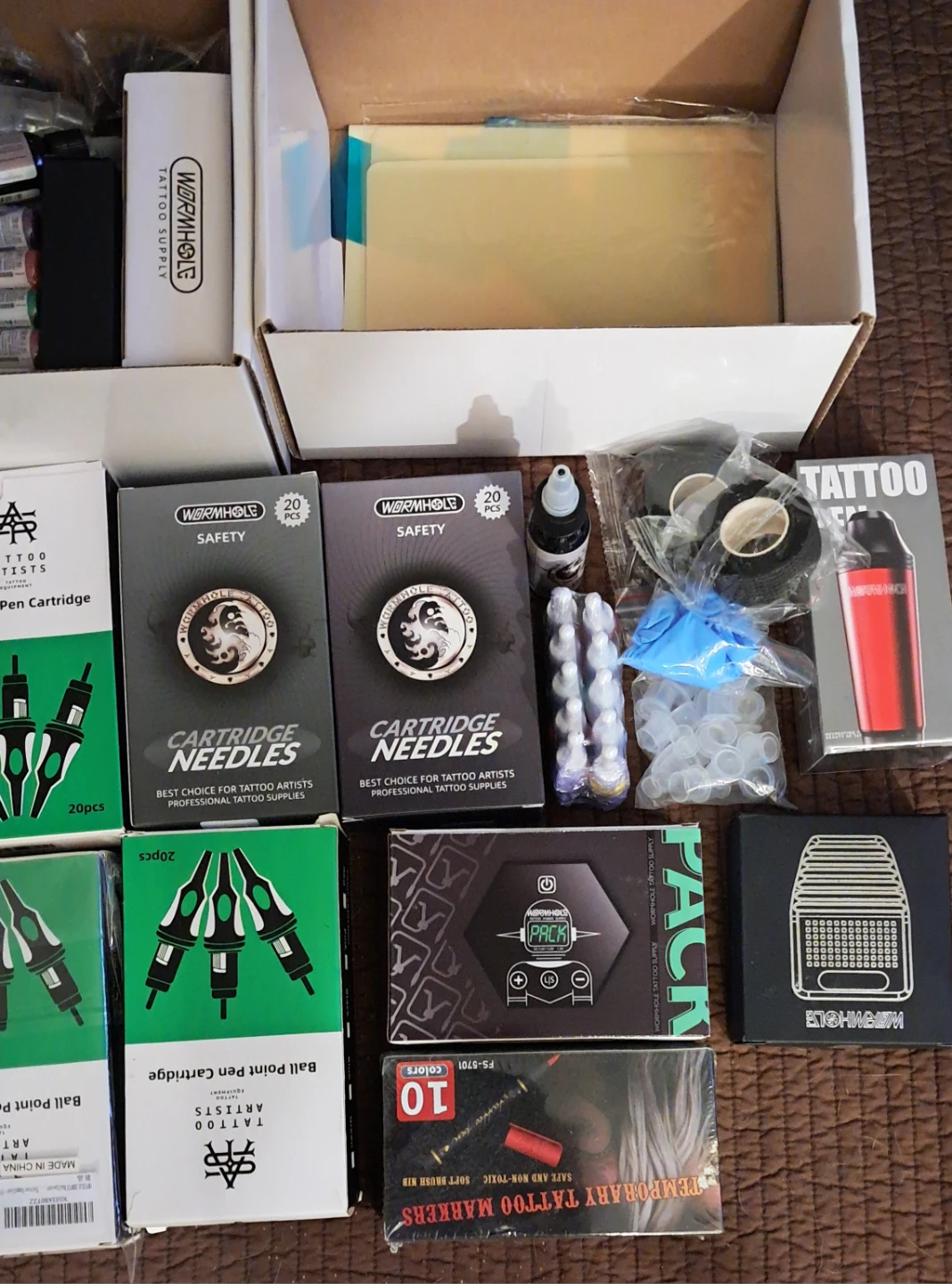 Tattoo Supply Lot: Cartridge Needles & Ball Point Pen Cartridges - photo 2