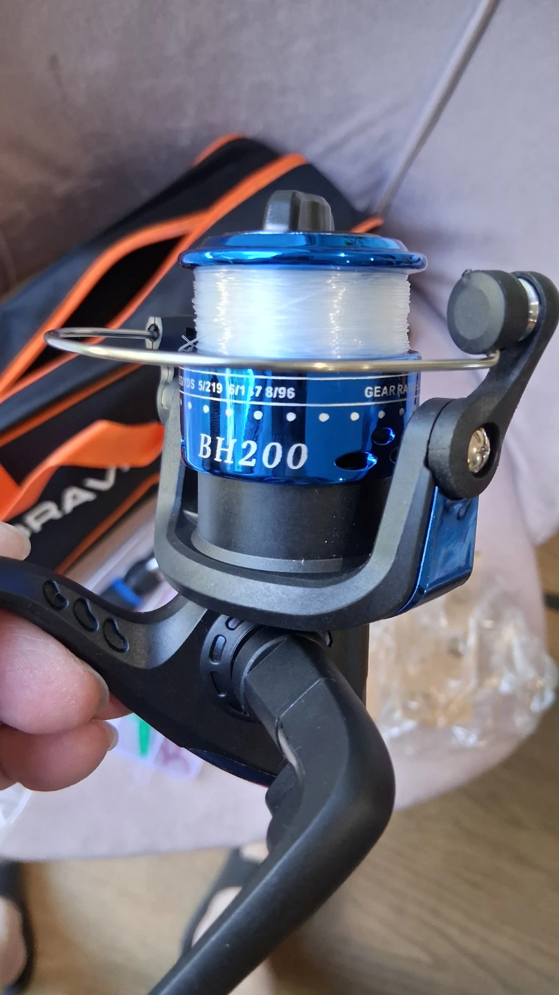 Fishing rod Reel Lures Hooks Line w Bag Telescopic Carbon Fiber - photo 4