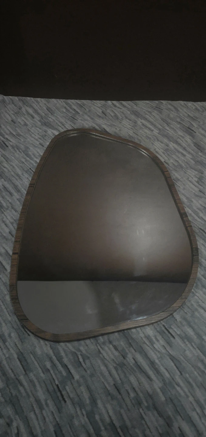 Irregular Wood Framed Wall Mirror - photo 2