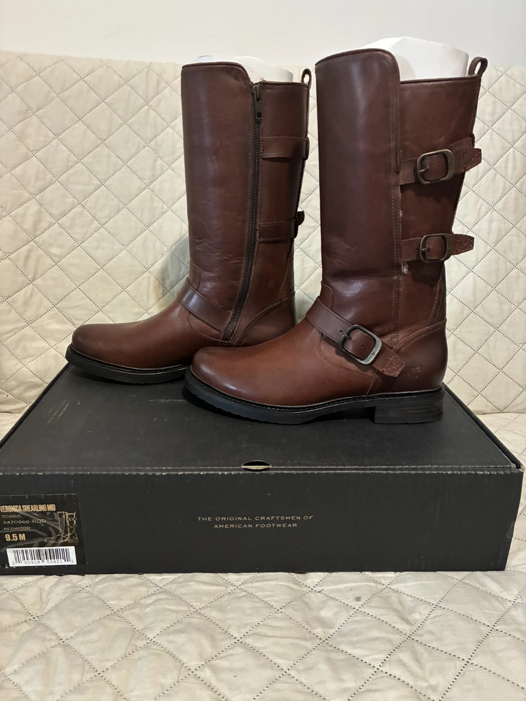 FRYE Veronica Shortall Boots - Brown Leather