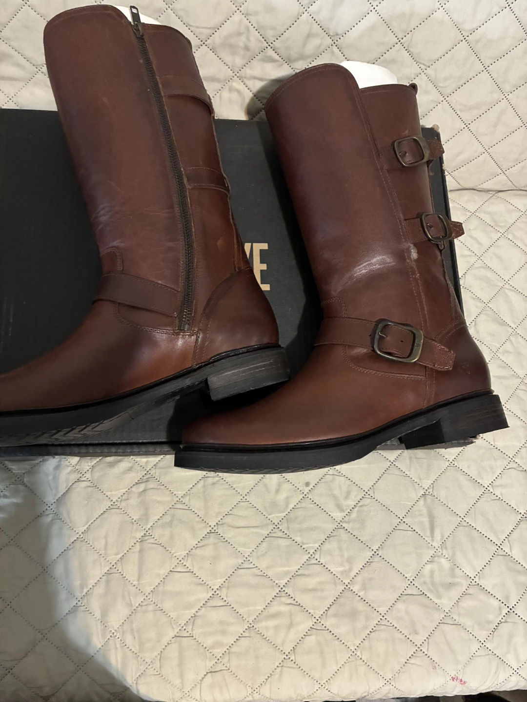 FRYE Veronica Shortall Boots - Brown Leather - photo 2