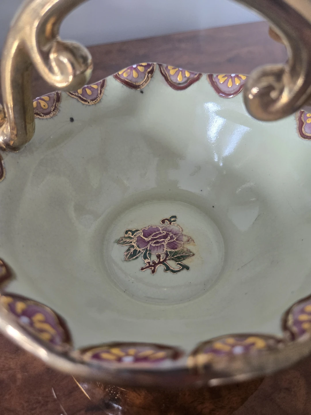 Vintage Satsuma Ware Basket - photo 4