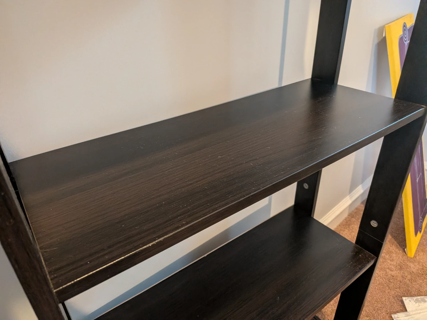 Dark Wood Ladder Shelf - photo 3