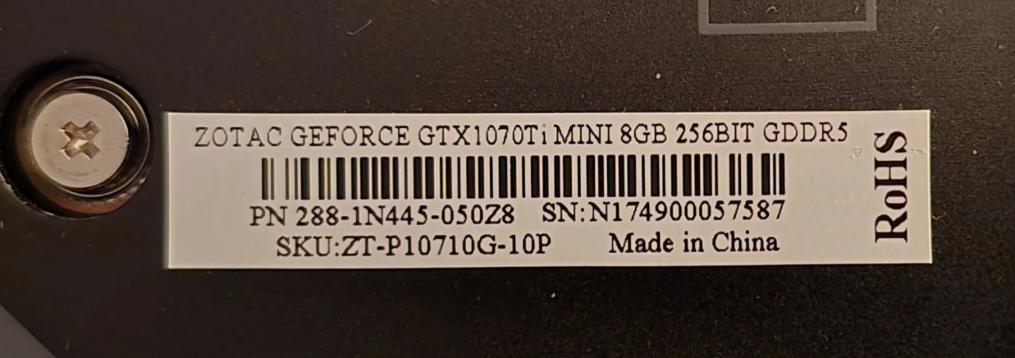ZOTAC GeForce GTX 1070 Ti MINI 8GB Graphics Card - photo 5