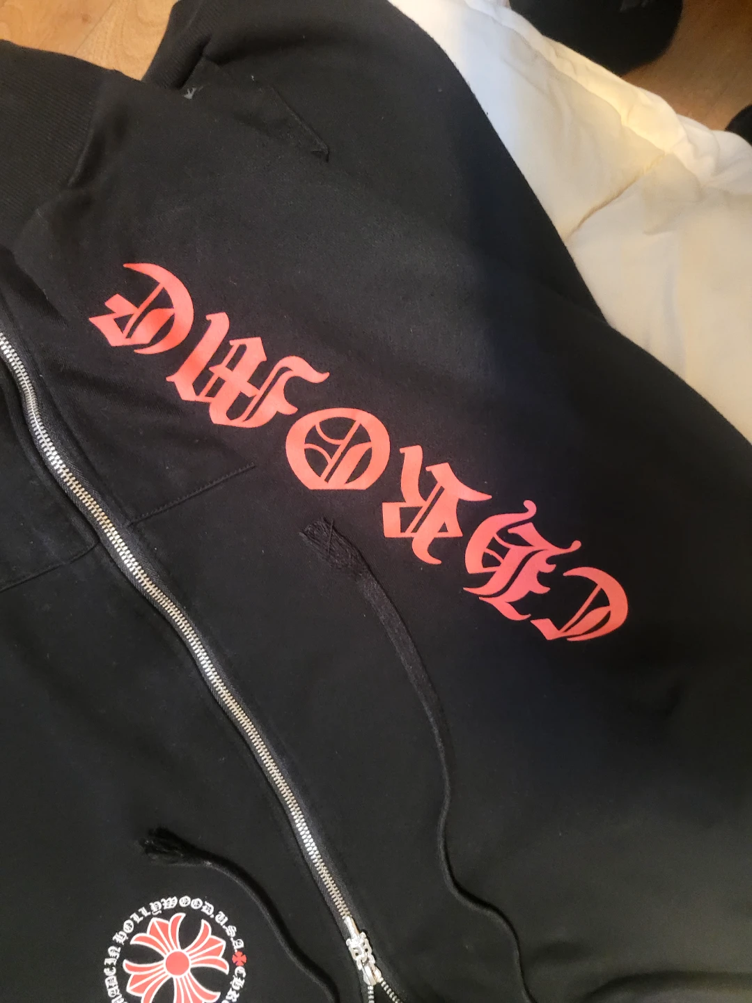 Chrome Hearts Black Zip-Up Hoodie - photo 3