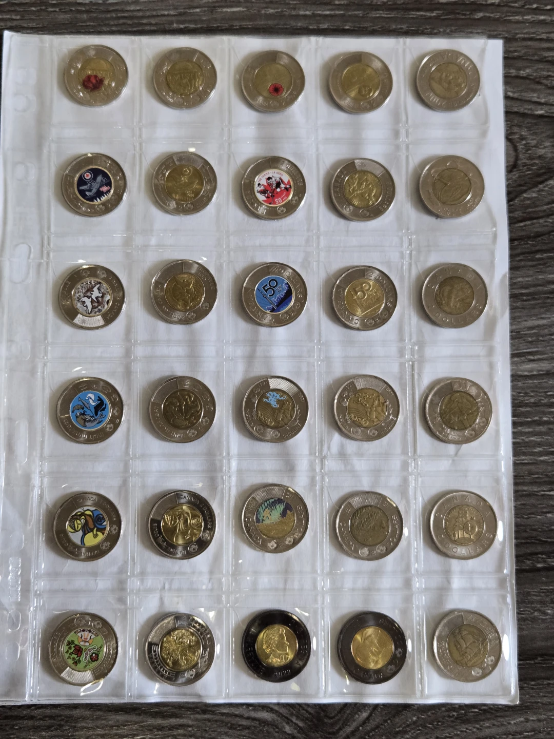 Collection of Canadian Toonie Coins