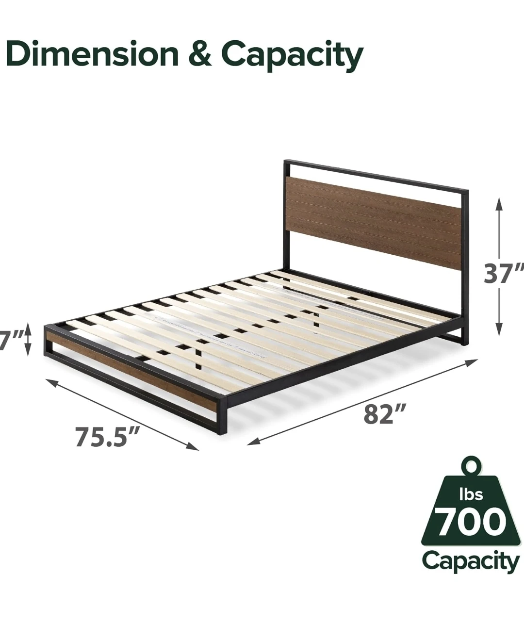 Bed Frame with Headboard - king Size - Moveout sale - photo 4