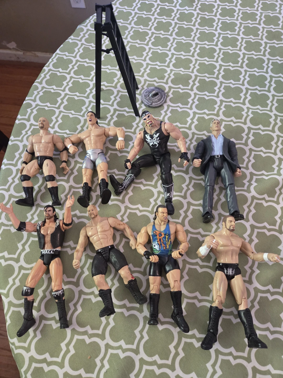 WWE Wrestling Action Figure Lot with Ladder Accessory