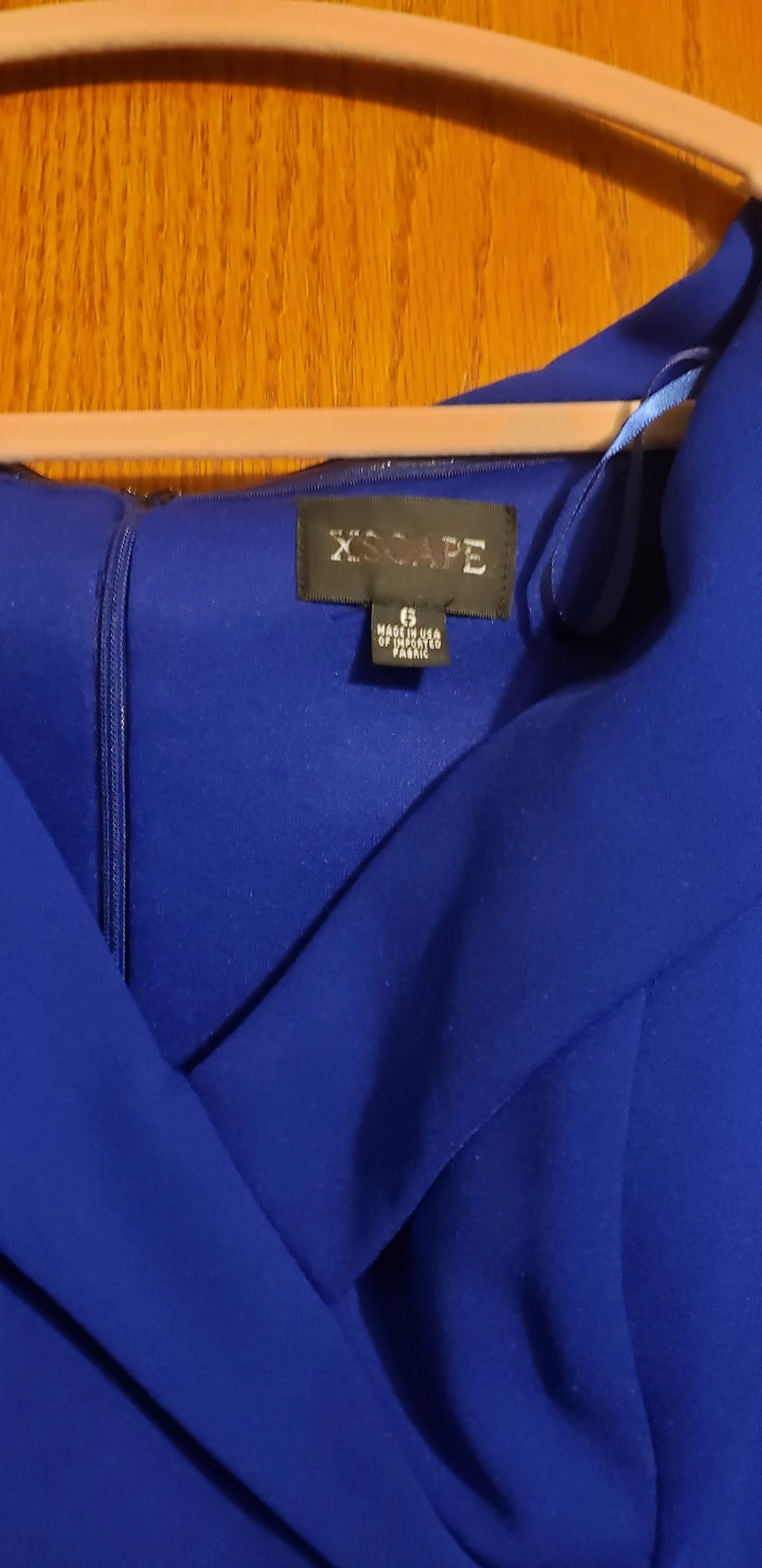 XSCAPE Royal Blue Off-the-Shoulder Gown - Size 6 - photo 2