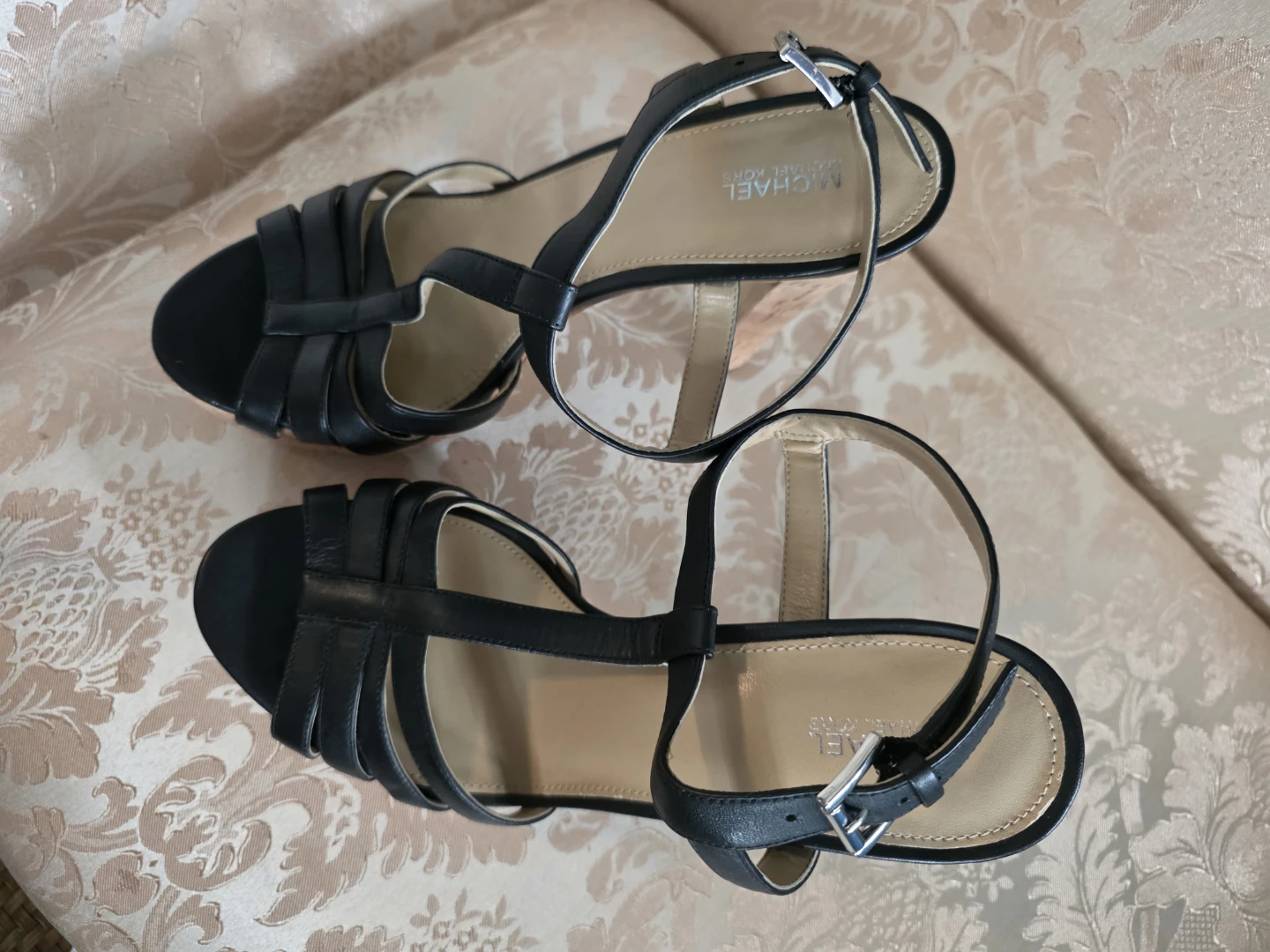 Michael Kors Black Strappy Platform Heels - photo 2