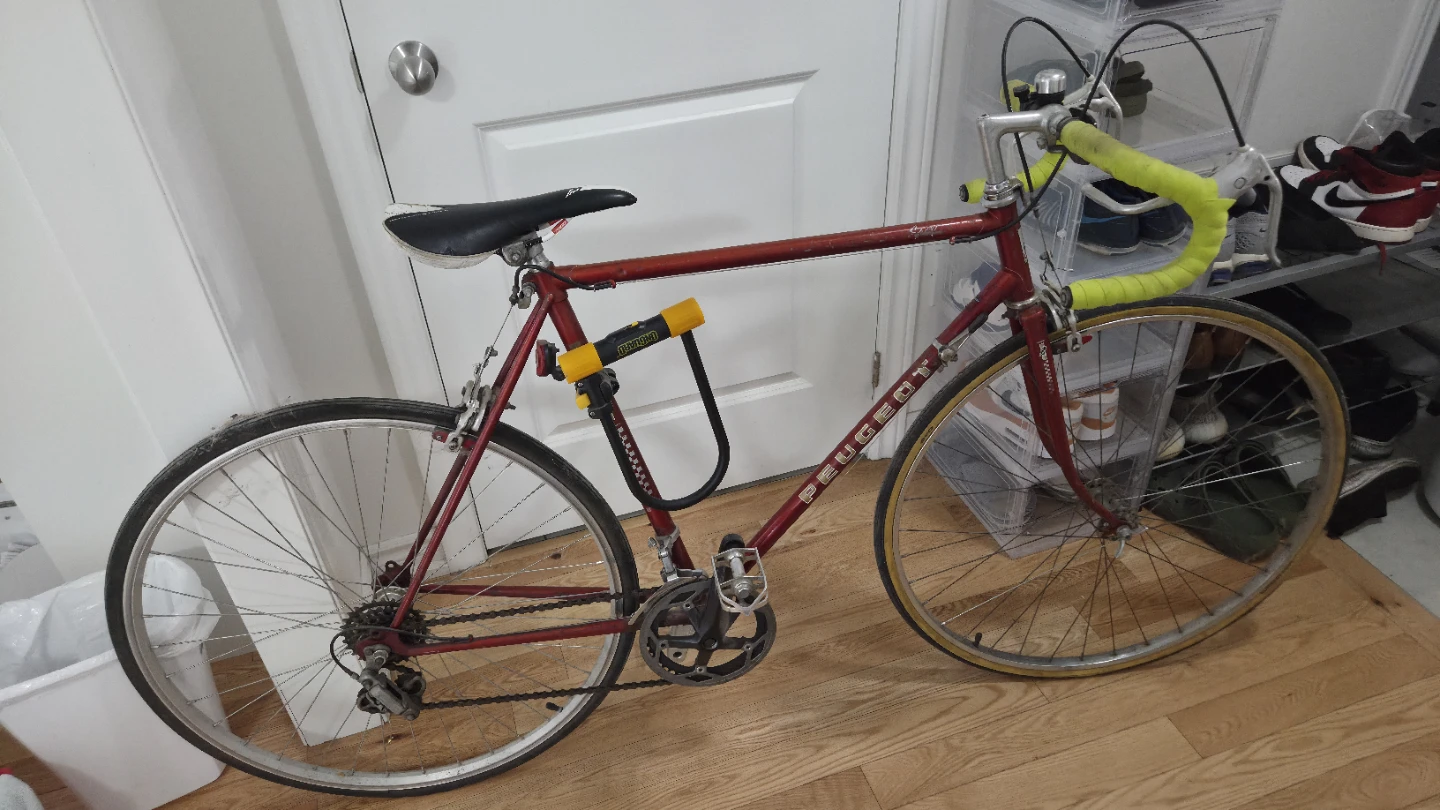 Red Peugeot Road Bike