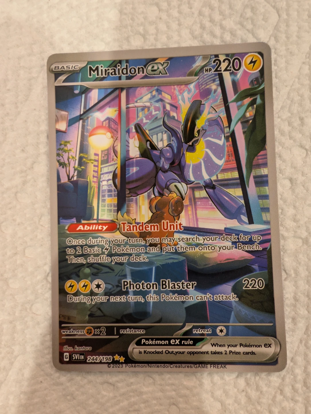 Miraidon EX - 244/198 -SV01 Scarlett & Violet Base Set - photo 3