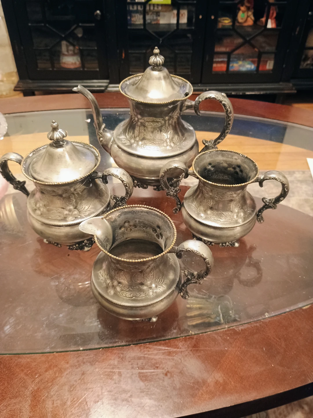 Antique Silver Plated Tea Set
