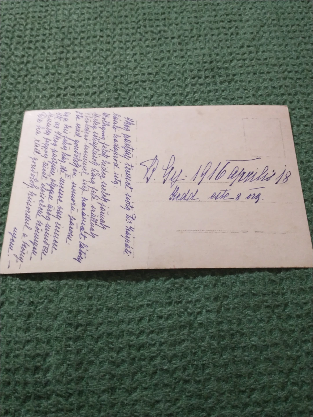 Sentimental 1916 WWI Hungarian Soldier Praying Postcard - photo 4