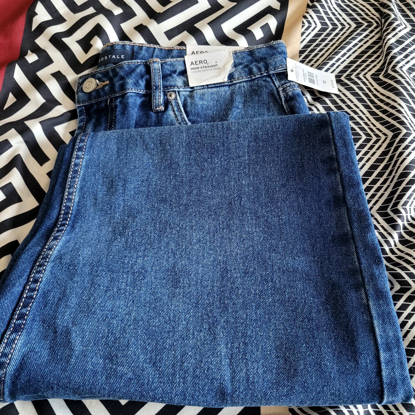 AERO Mom Straight Jeans - Blue