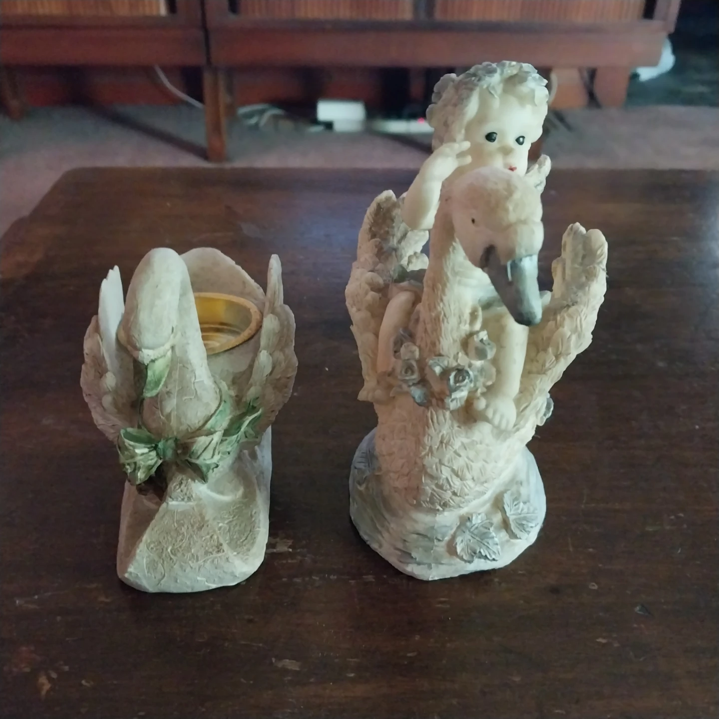 Swan Figurine and Tealight Holder Set - photo 2