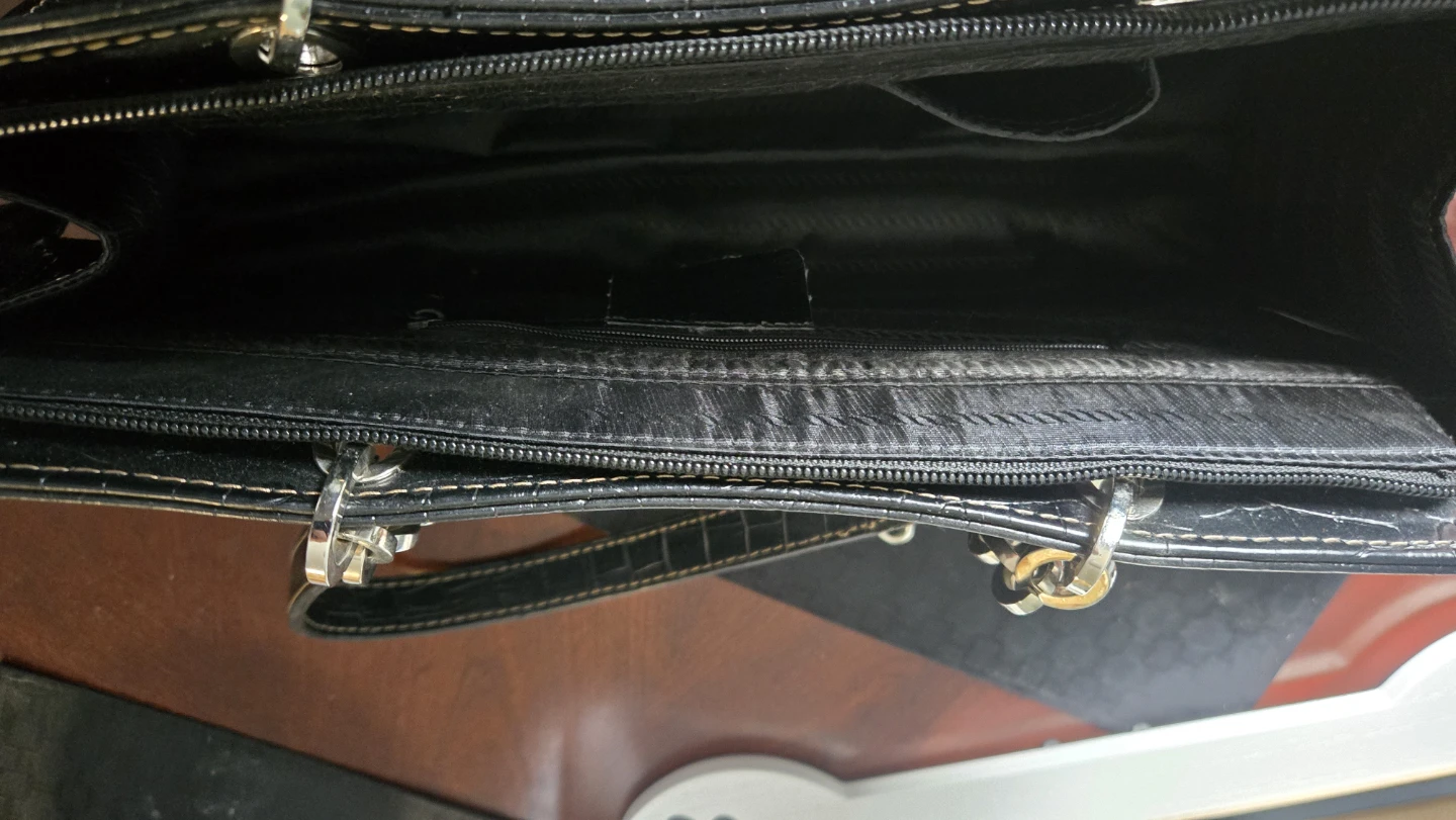Prada Milano Croc Embossed Handbag Shoulder Strap Included - photo 2