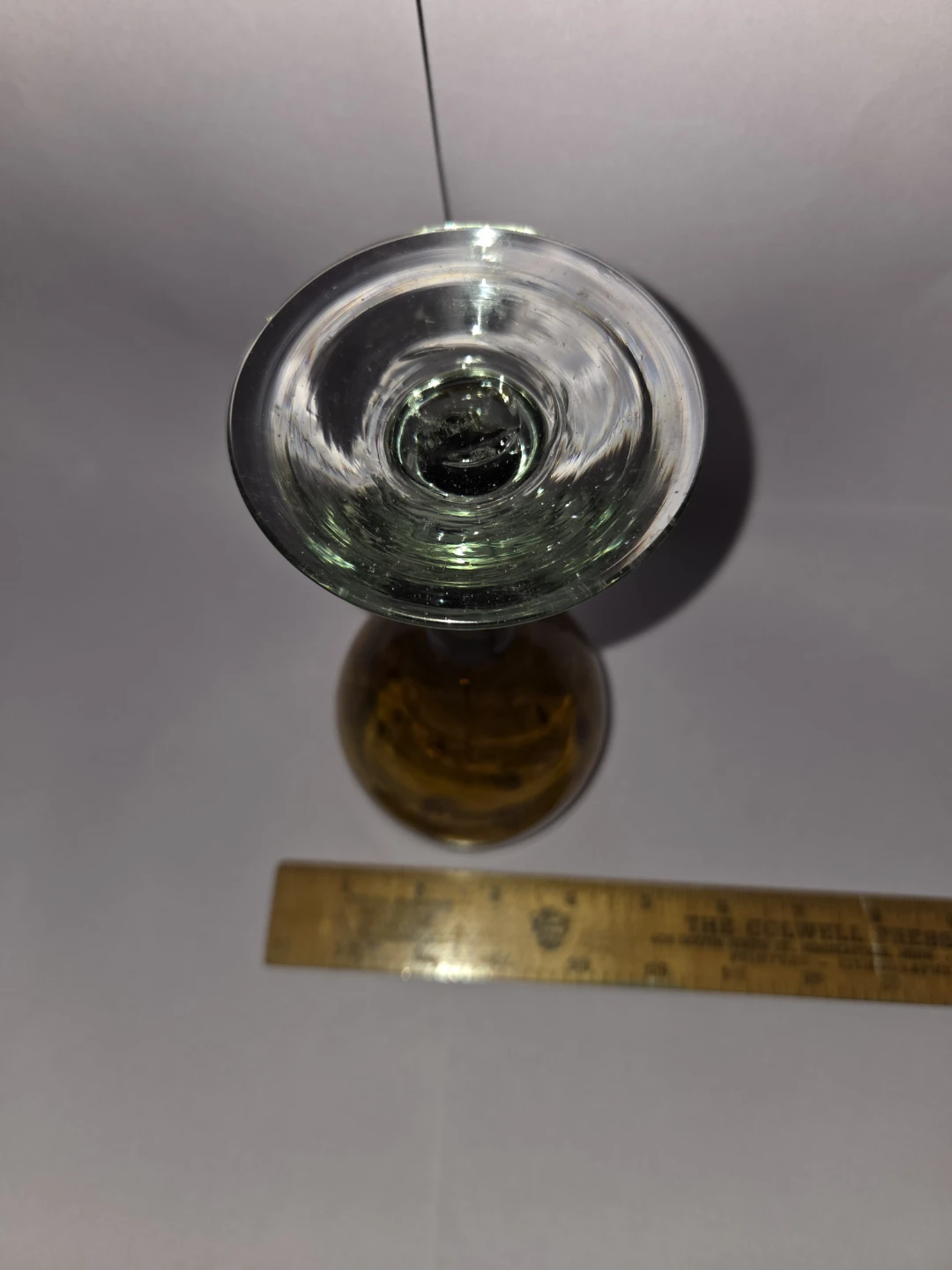 Amber Glass Wine Goblet - photo 4