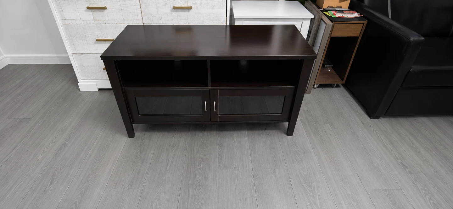 Dark Brown Media Console with Storage - photo 2