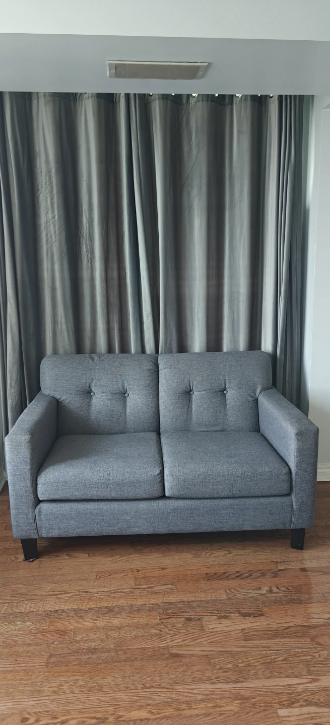 Grey Tufted Loveseat Leon's Sofa