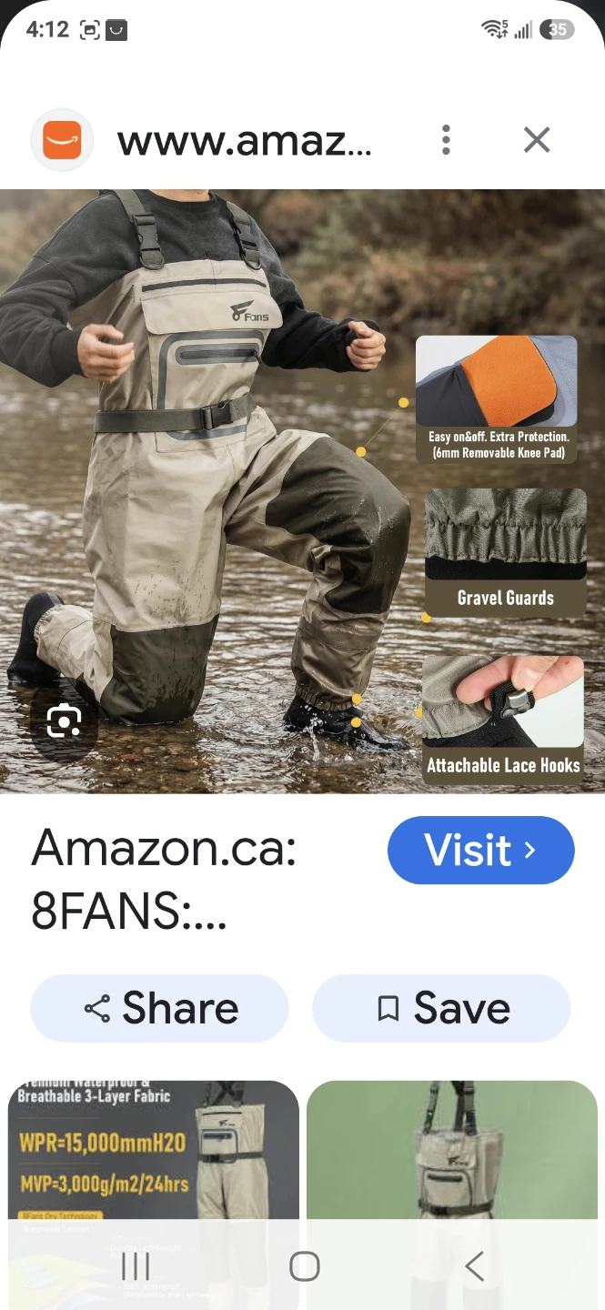 8 Fans Fishing Waders - XXL/TTG